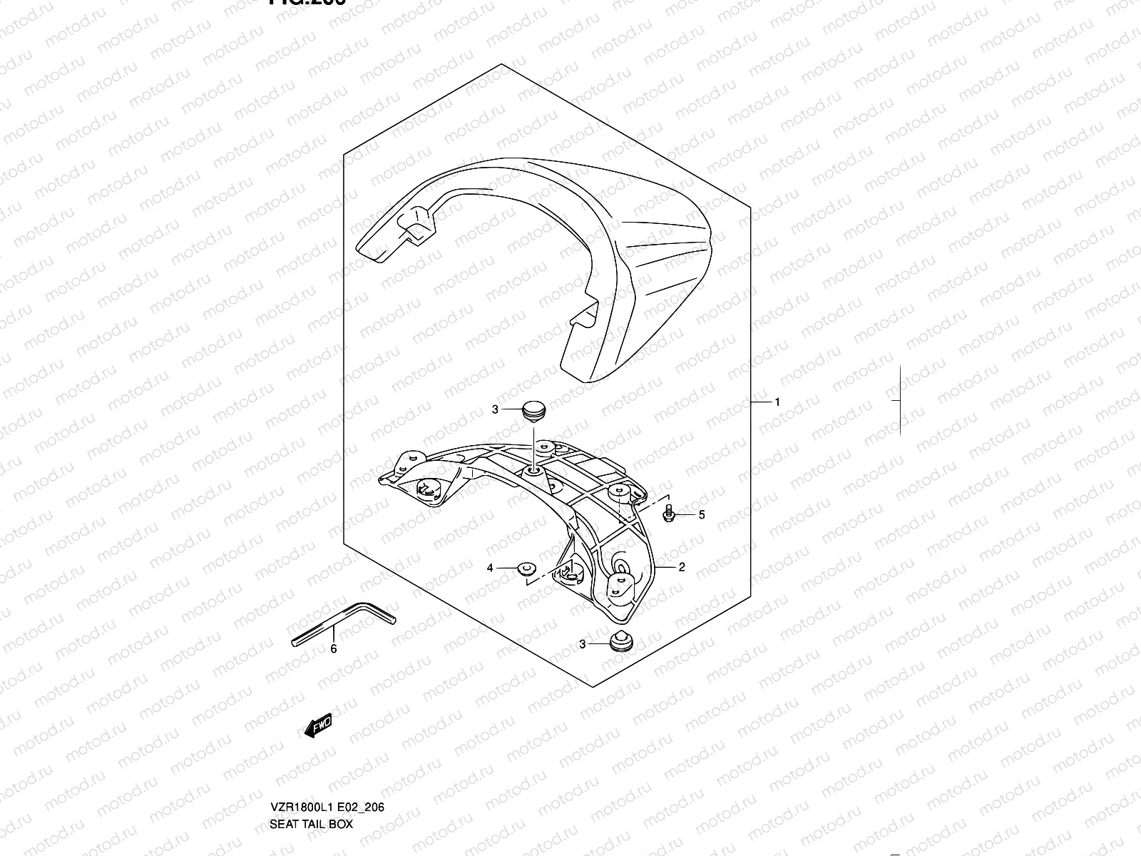 206 - SEAT TAIL BOX (VZR1800ZL1 E19)