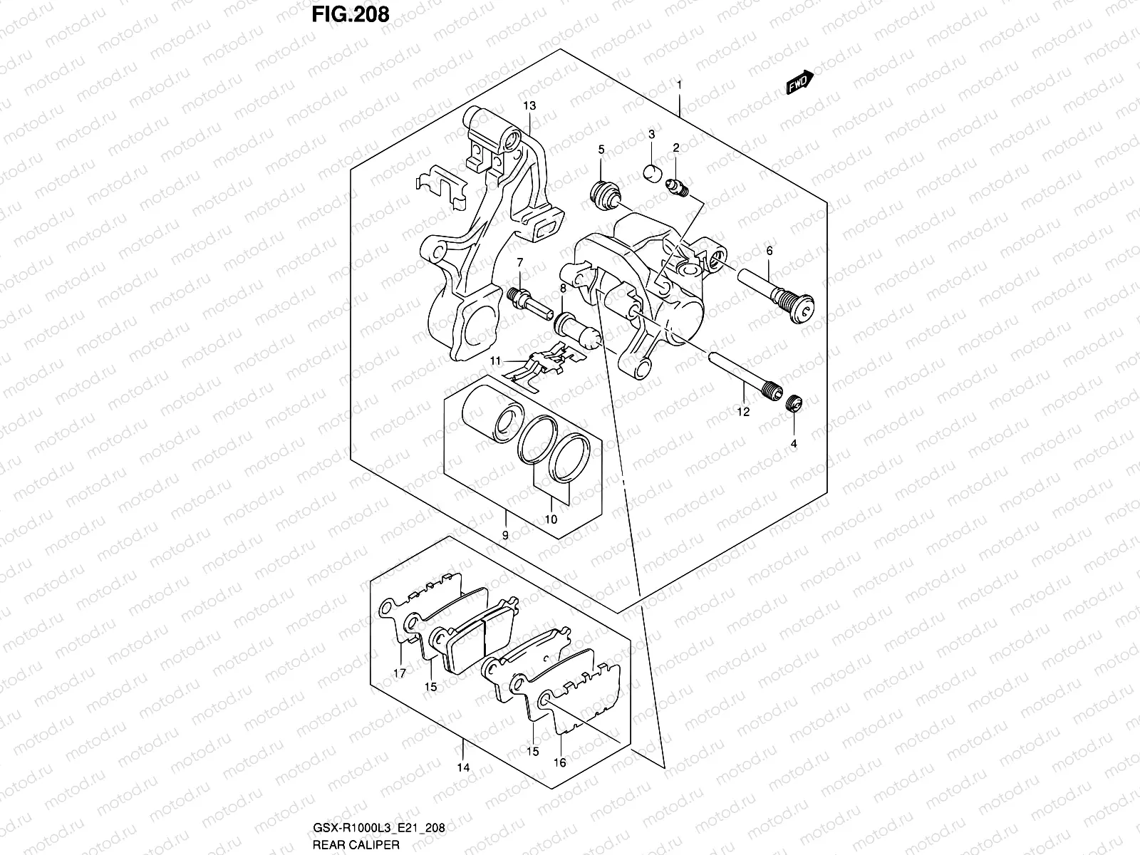 208 - REAR CALIPER