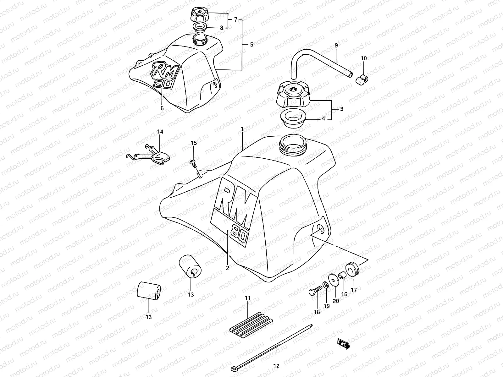 20A - FUEL TANK (MODEL J/K)