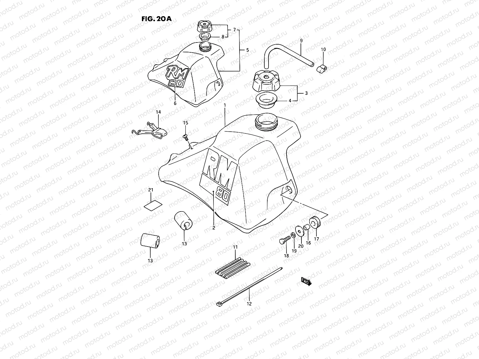 20A - FUEL TANK (MODEL J/K)