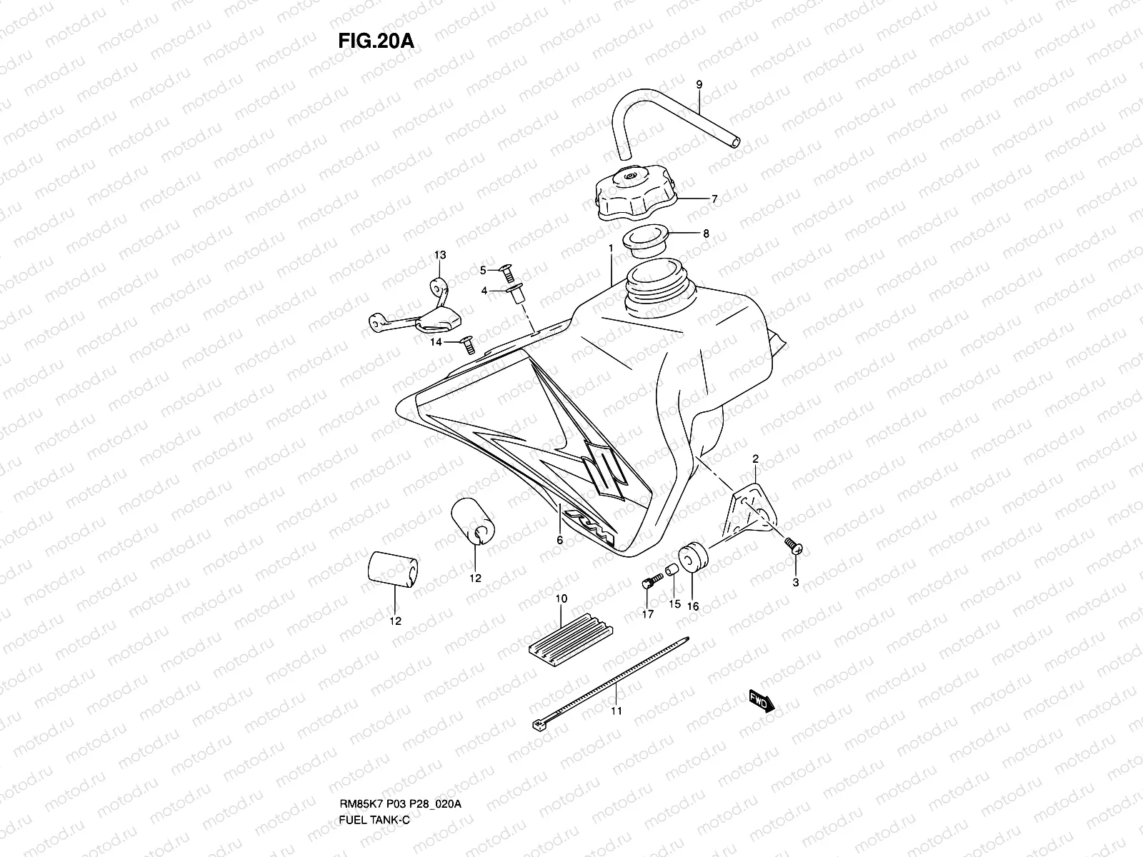 20A - FUEL TANK (MODEL K8)