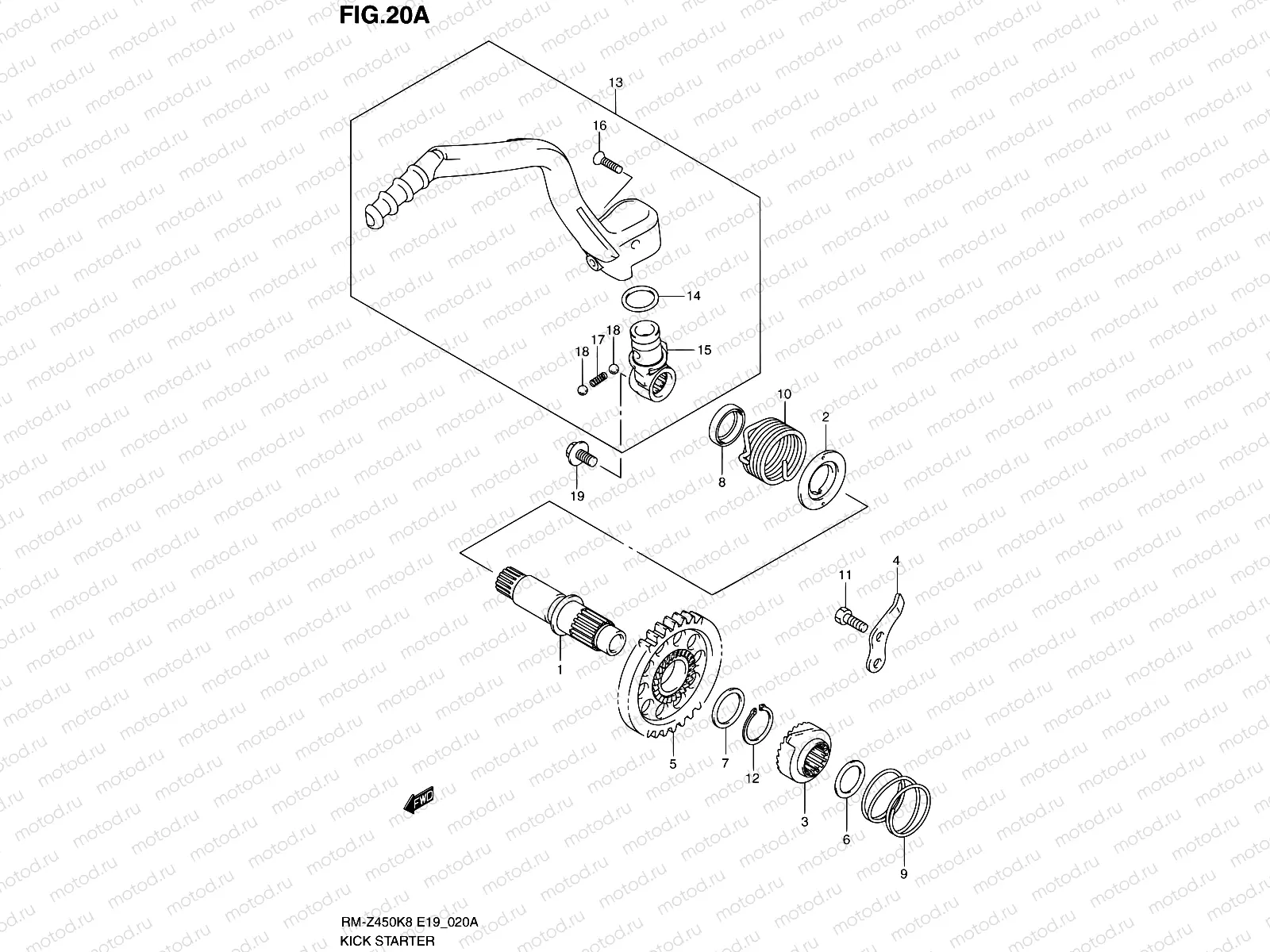 20A - KICK STARTER (RM-Z450L0/L1)