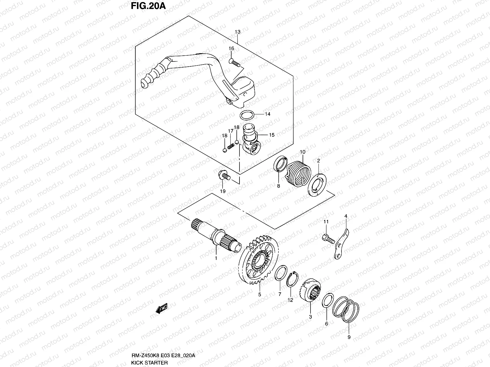 20A - KICK STARTER (RM-Z450L0/L1)