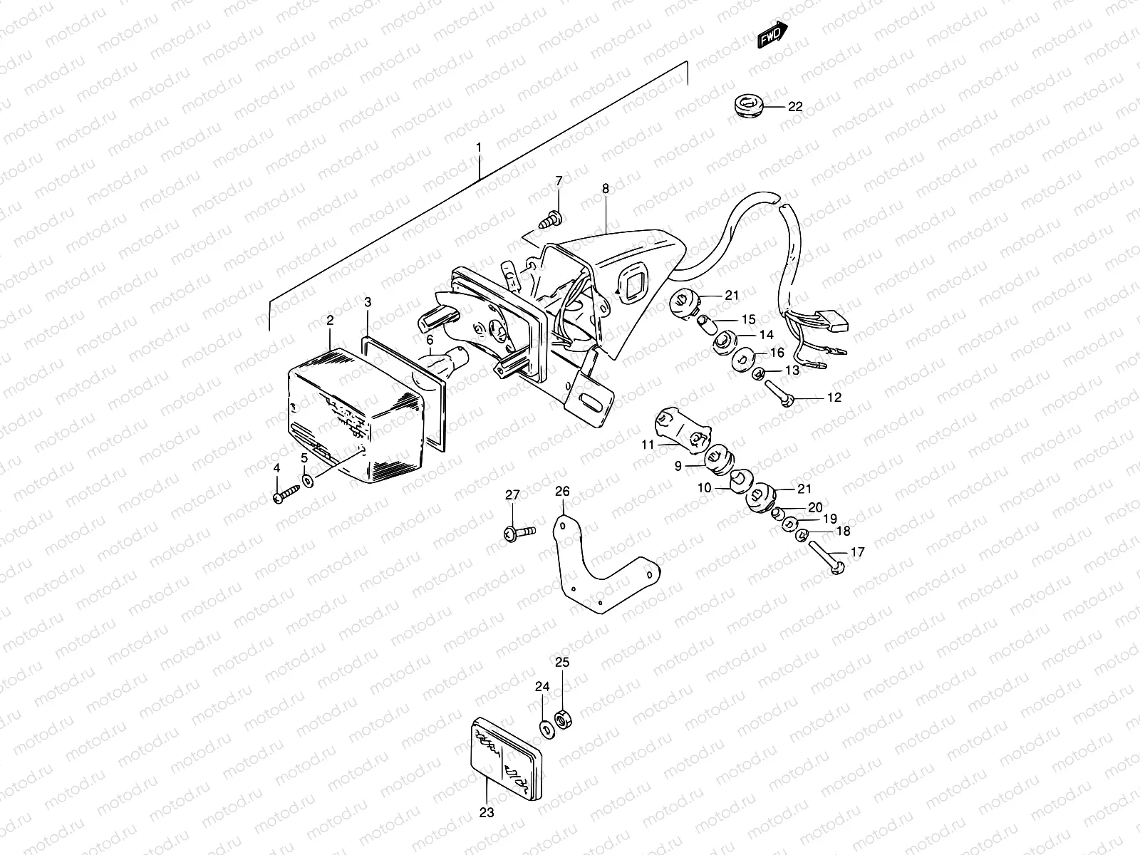 20A - REAR COMBINATION LAMP (E22)