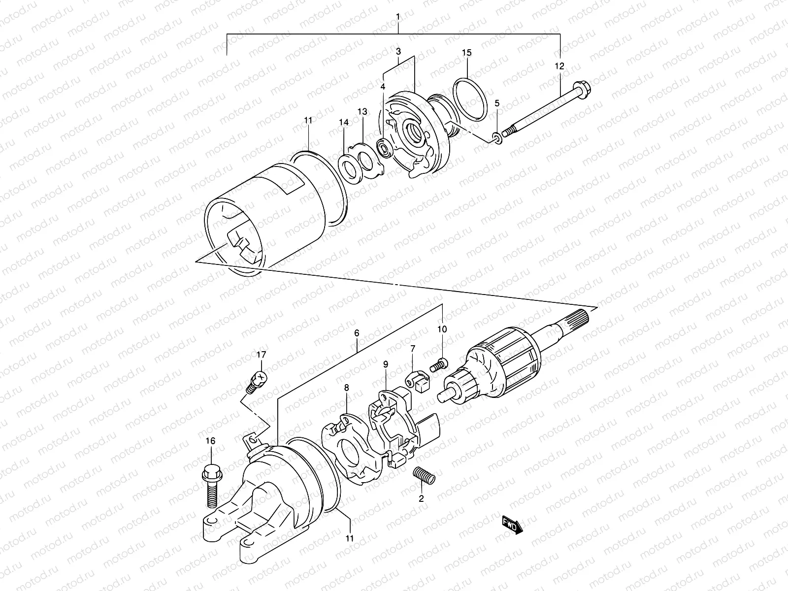 20A - STARTING MOTOR (MODEL K1/K2/K3)