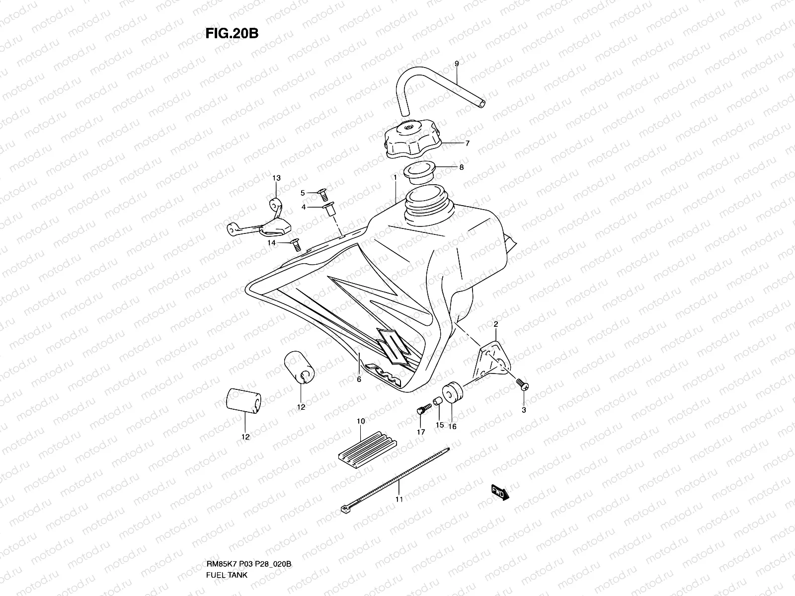 20B - FUEL TANK (MODEL K9)