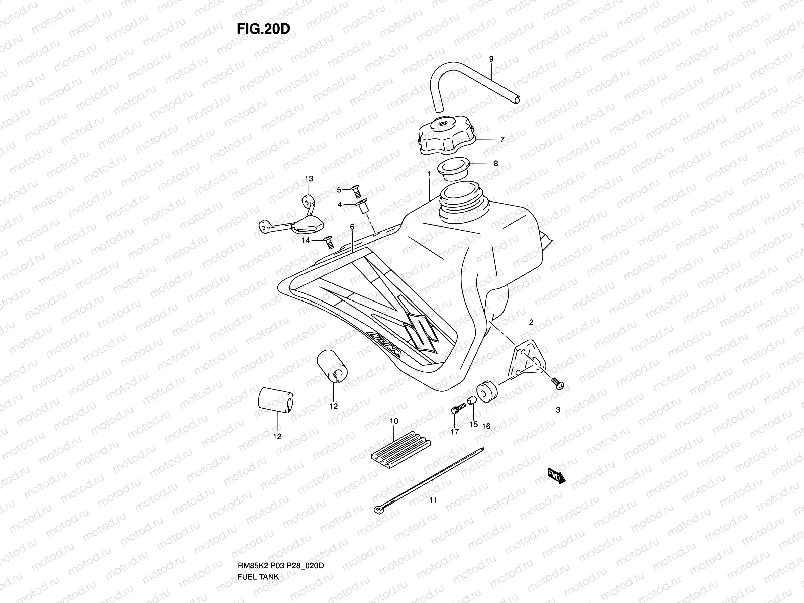 20D - FUEL TANK (MODEL K6)