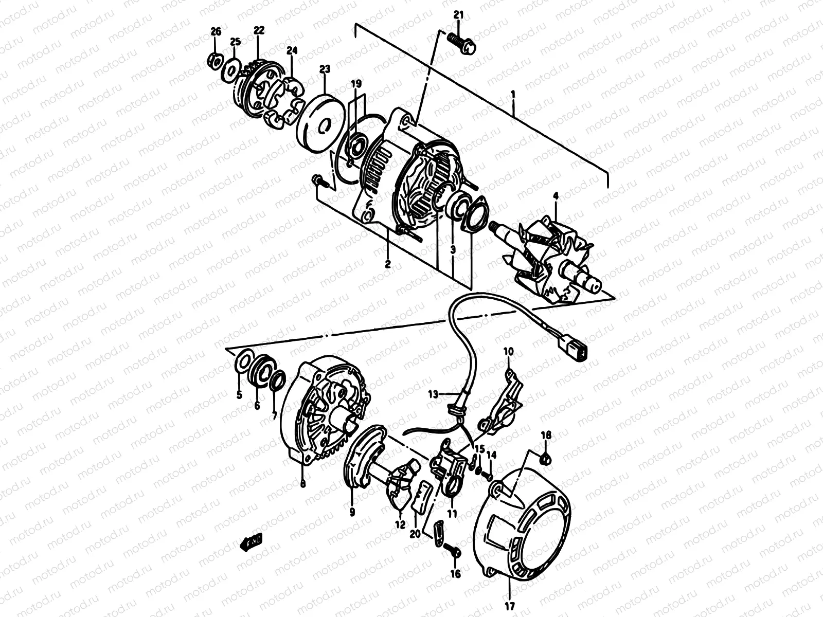 21 - ALTERNATOR (E.NO.~116197)