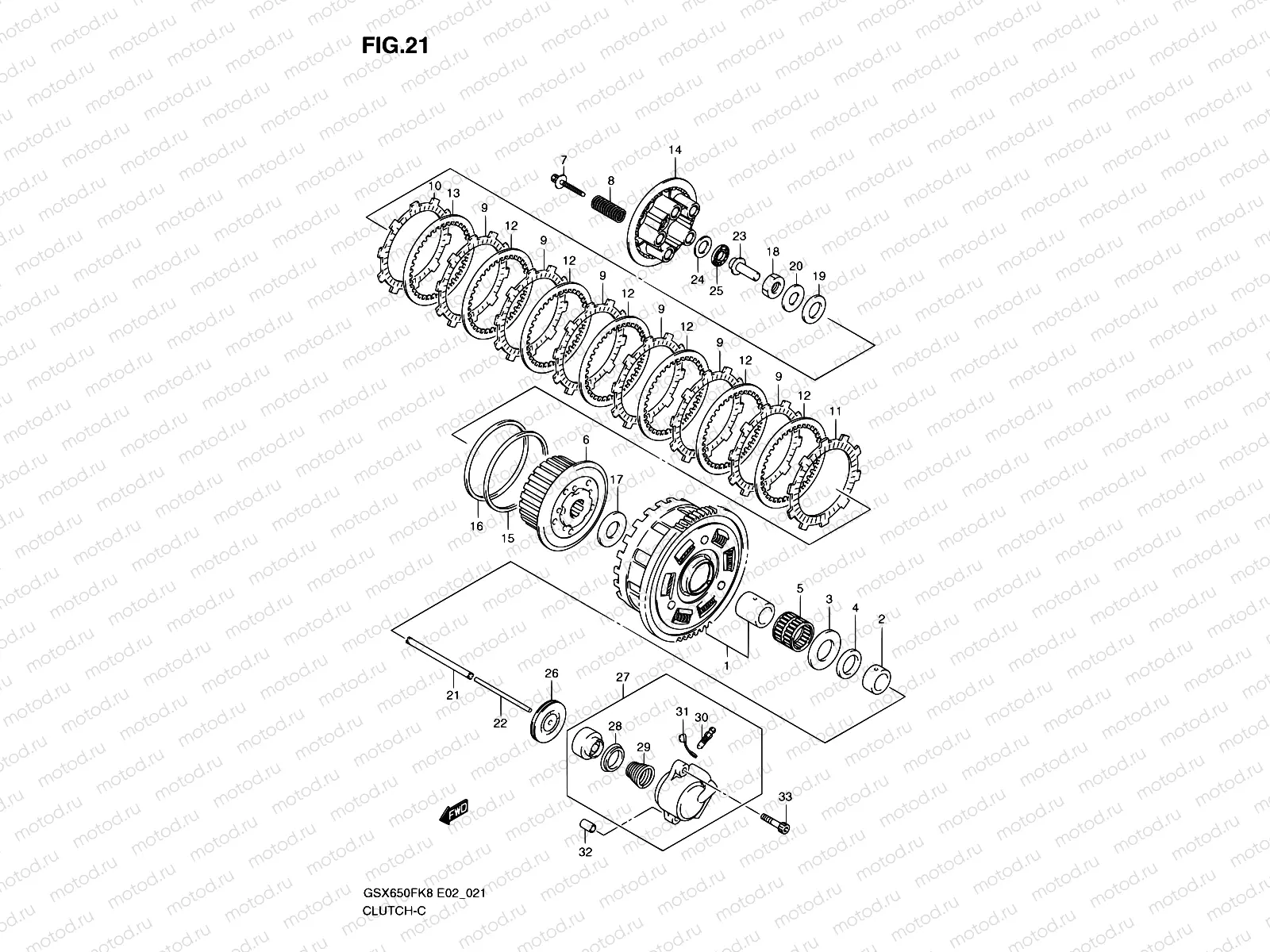 21 - CLUTCH (MODEL K8)