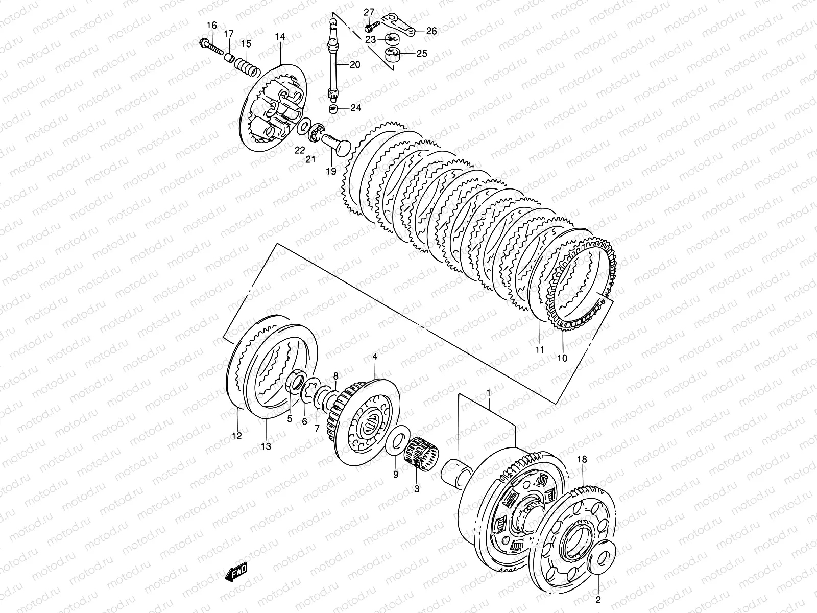 21 - CLUTCH (MODEL P/R)