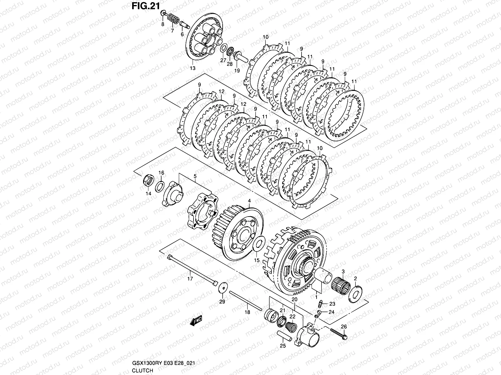 21 - CLUTCH (MODEL X/Y/K1)