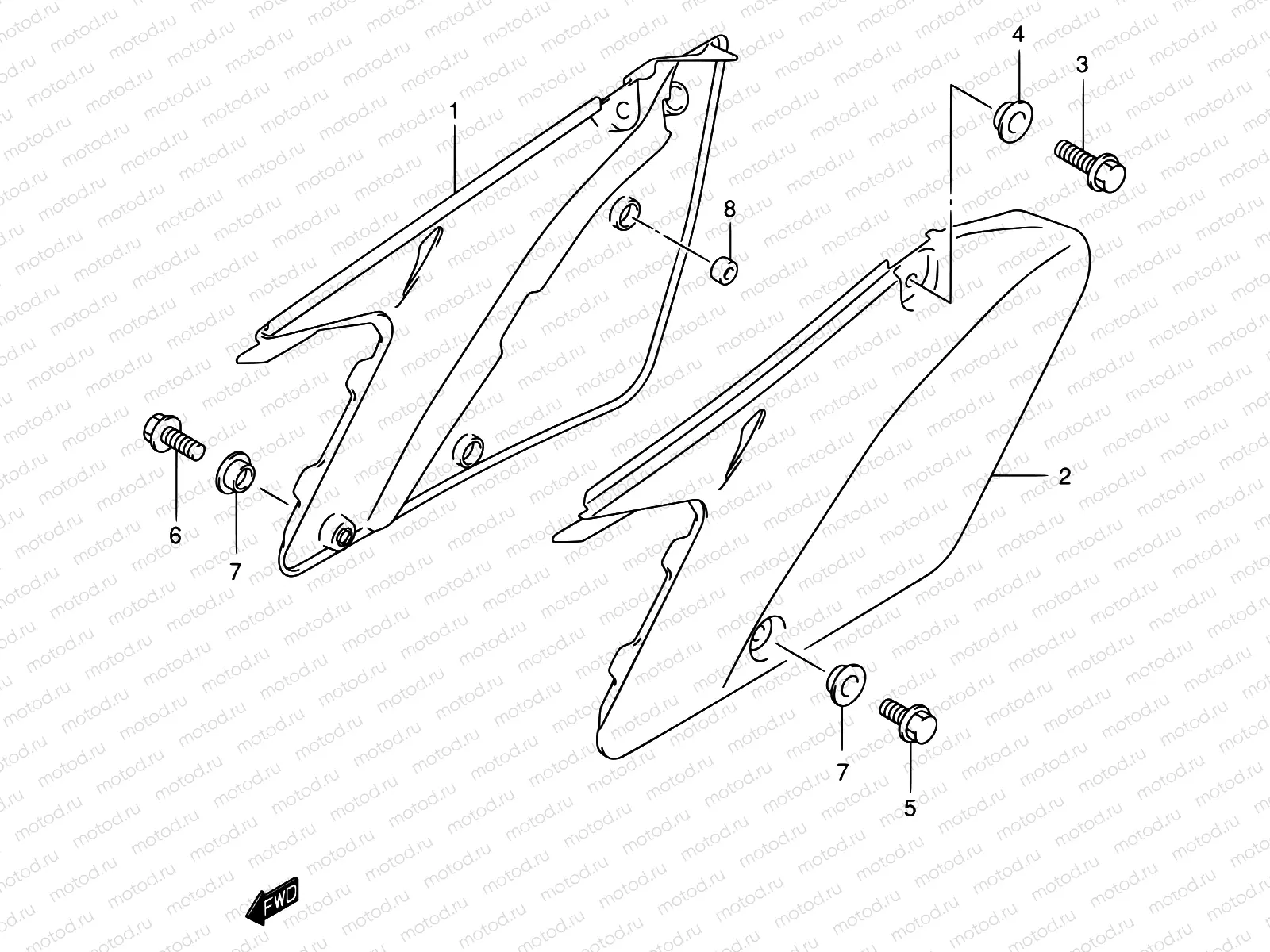 21 - FRAME COVER (MODEL K1/K2)