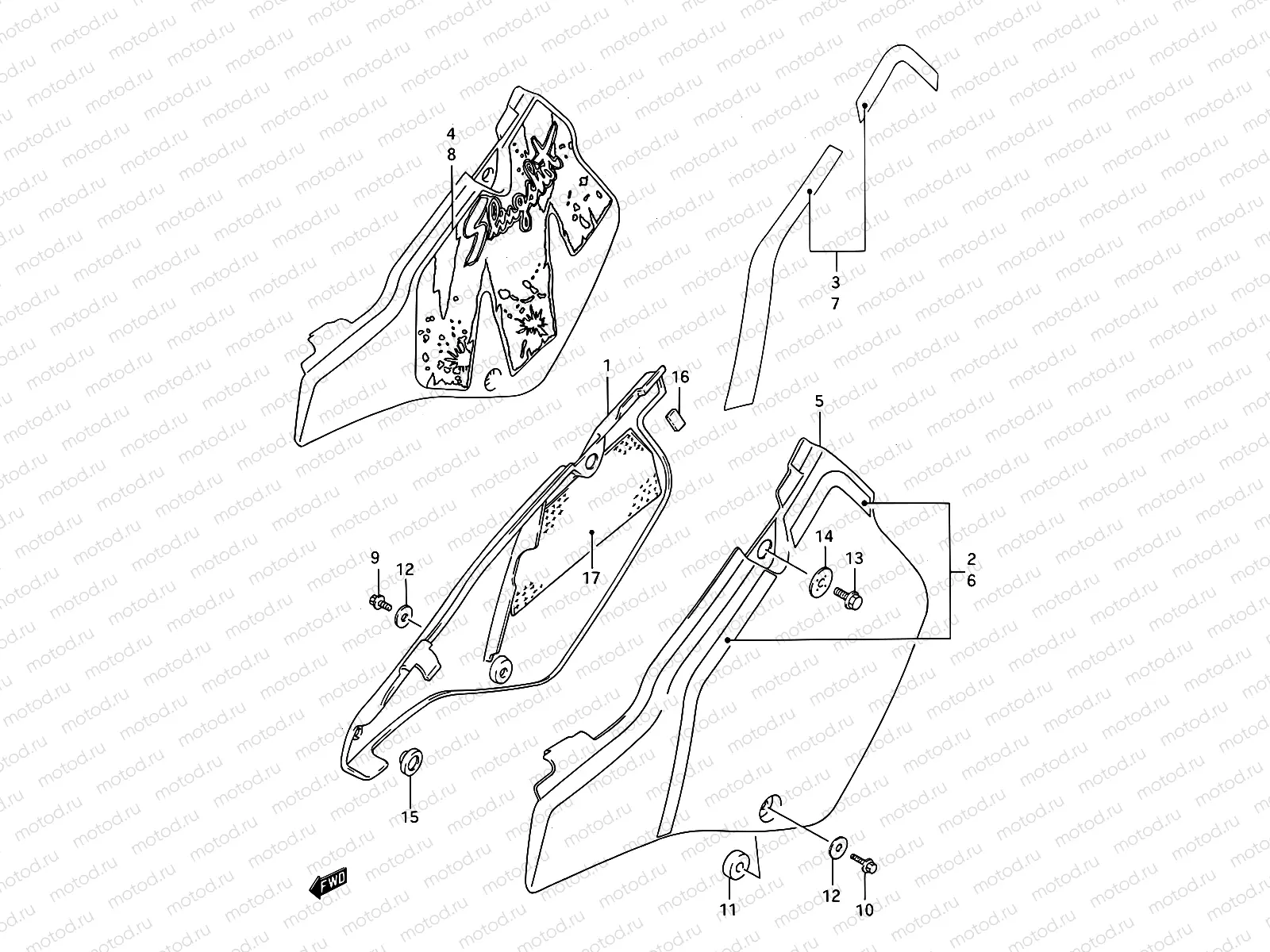 21 - FRAME COVER (MODEL K/L/M)