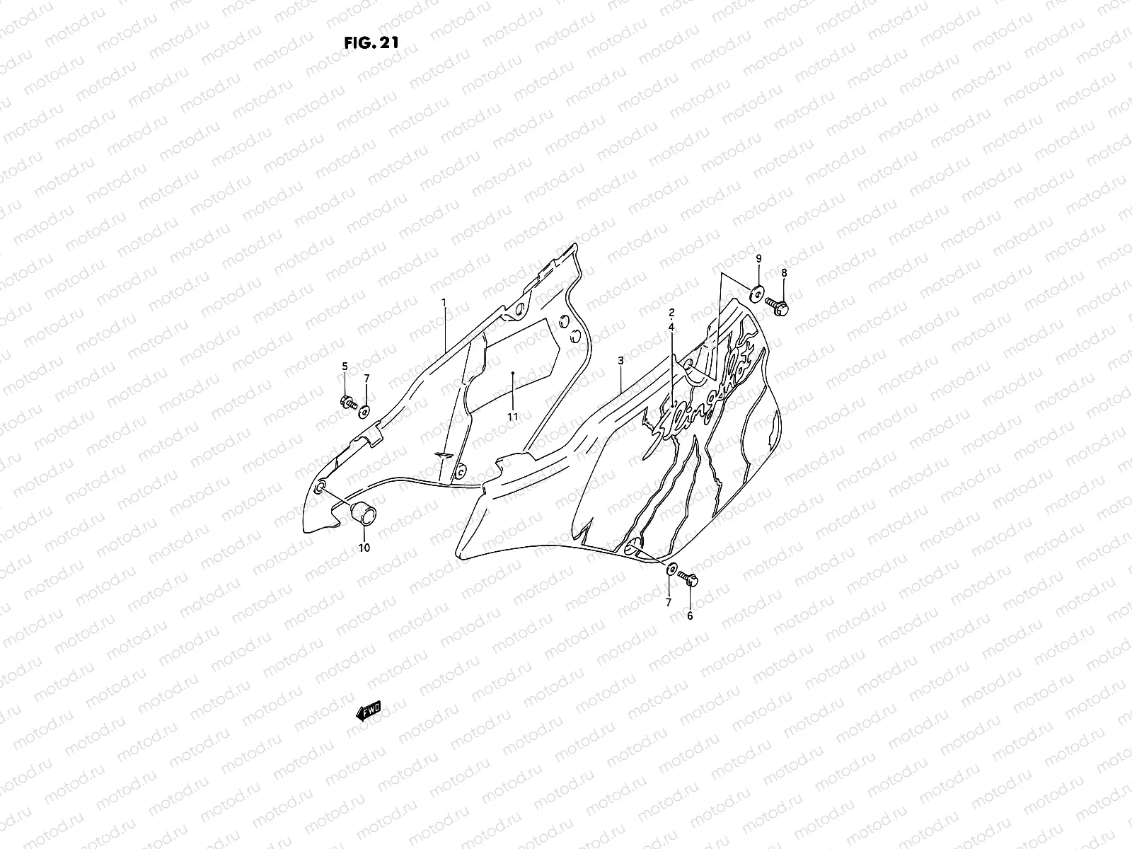 21 - FRAME COVER (MODEL N)