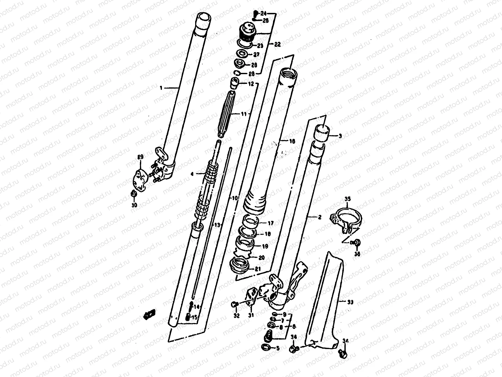 21 - FRONT DAMPER (MODEL P)