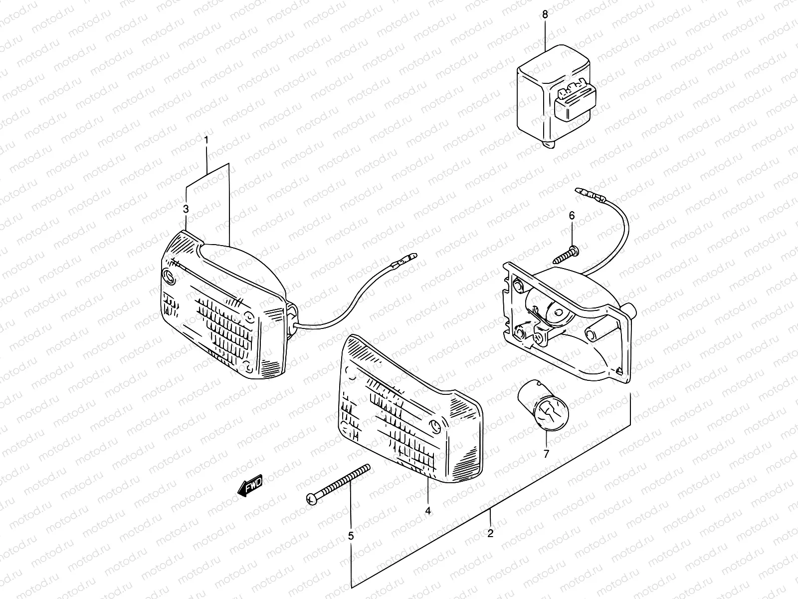 21 - FRONT TURNSIGNAL LAMP