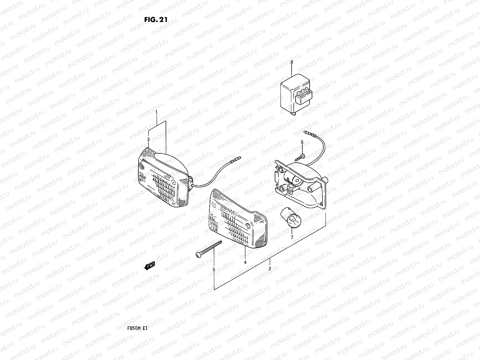 21 - FRONT TURNSIGNAL LAMP