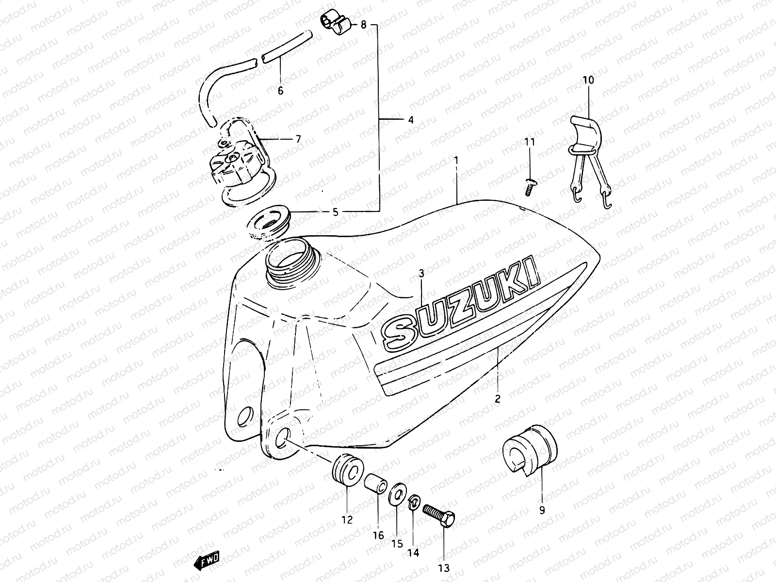 21 - FUEL TANK (MODEL X)