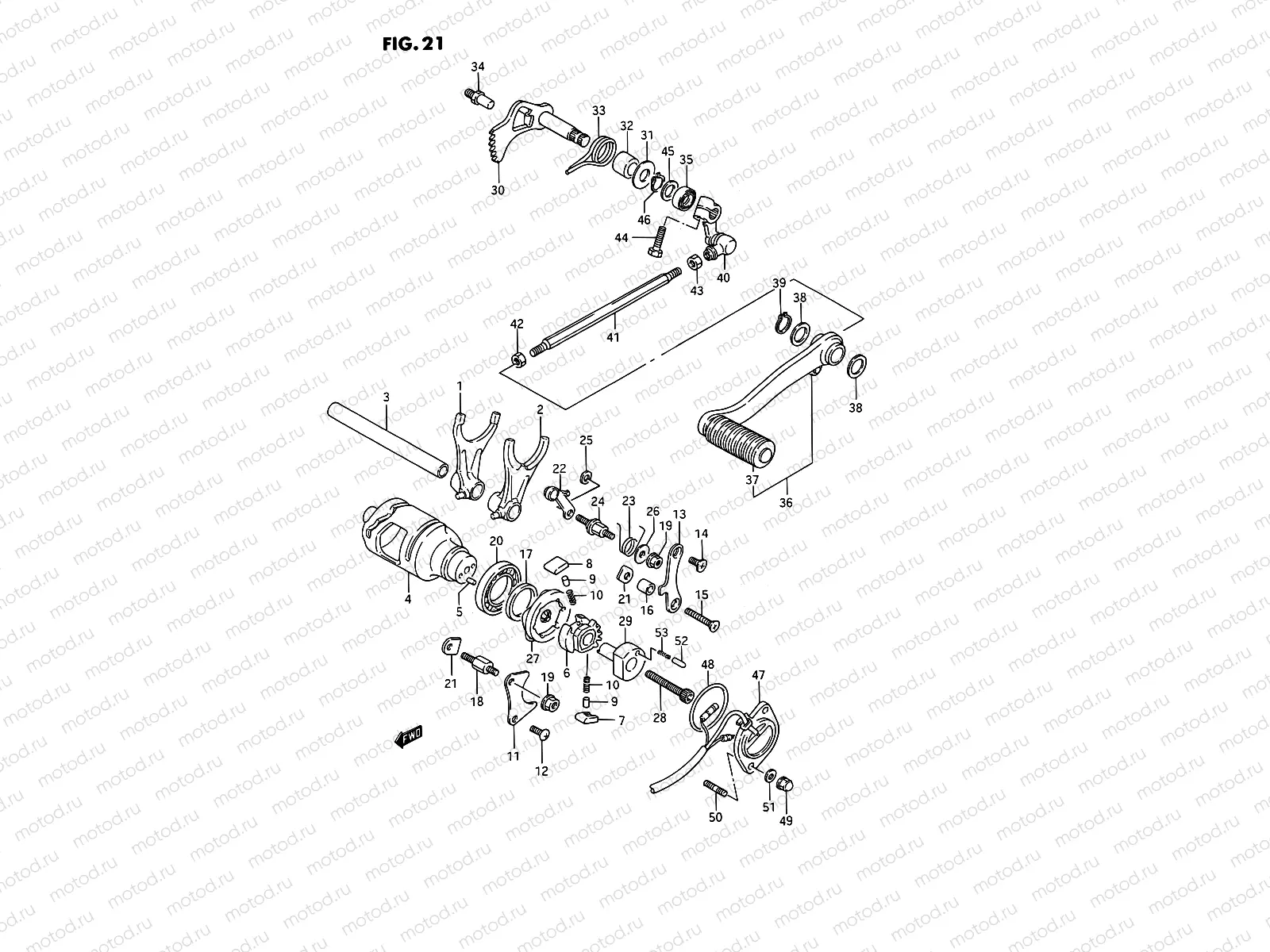 21 - GEAR SHIFTING (MODEL H/J/K/L,MODEL M E01,E39,MODEL N/P E01)