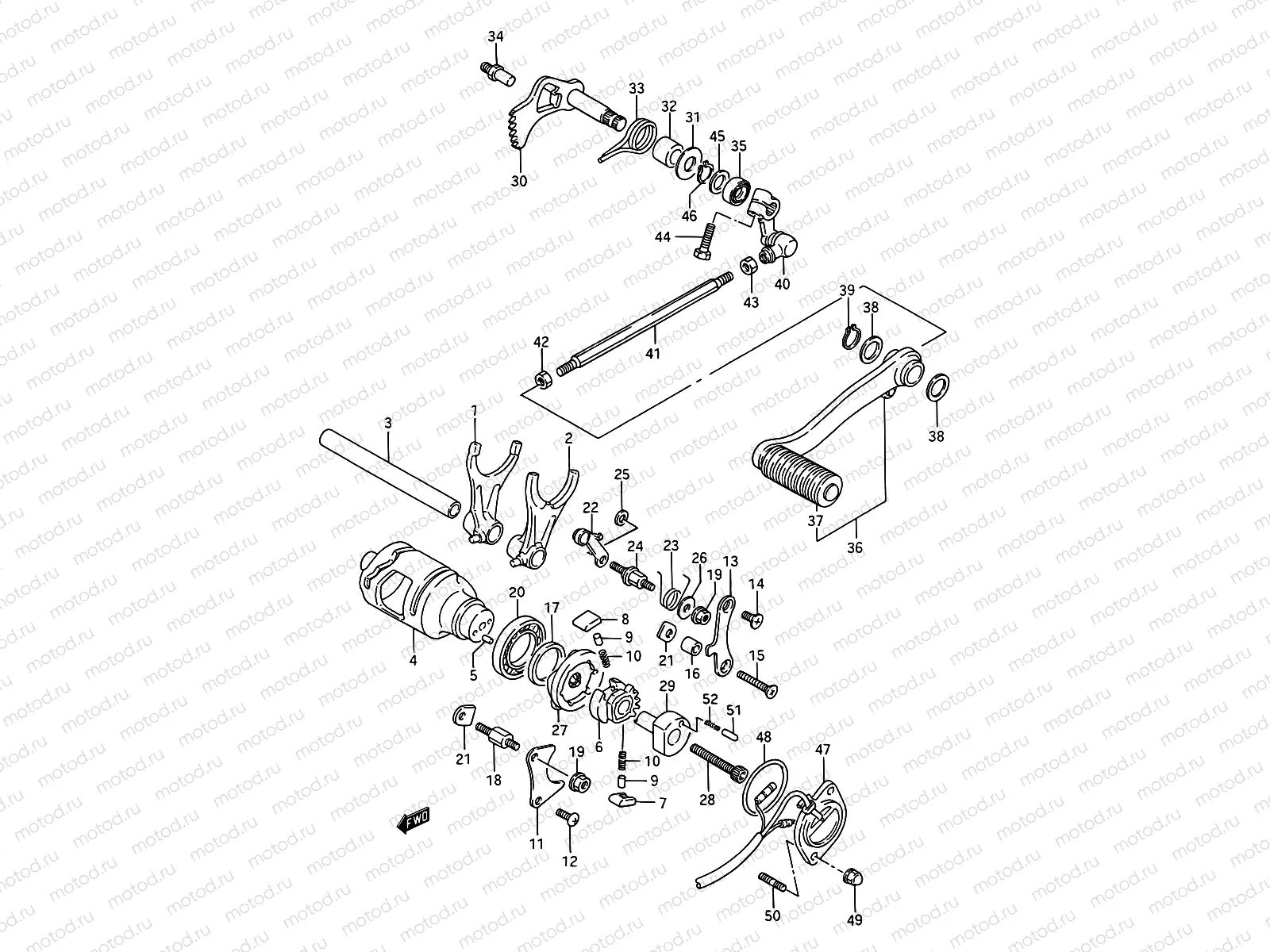 21 - GEAR SHIFTING (MODEL H/J/L/M/N/P)