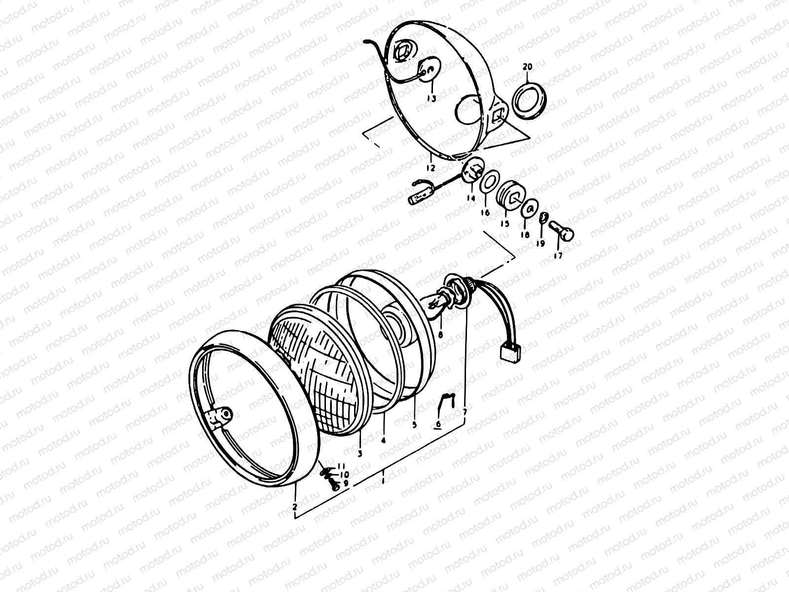 21 - HEADLAMP (A100M,N)