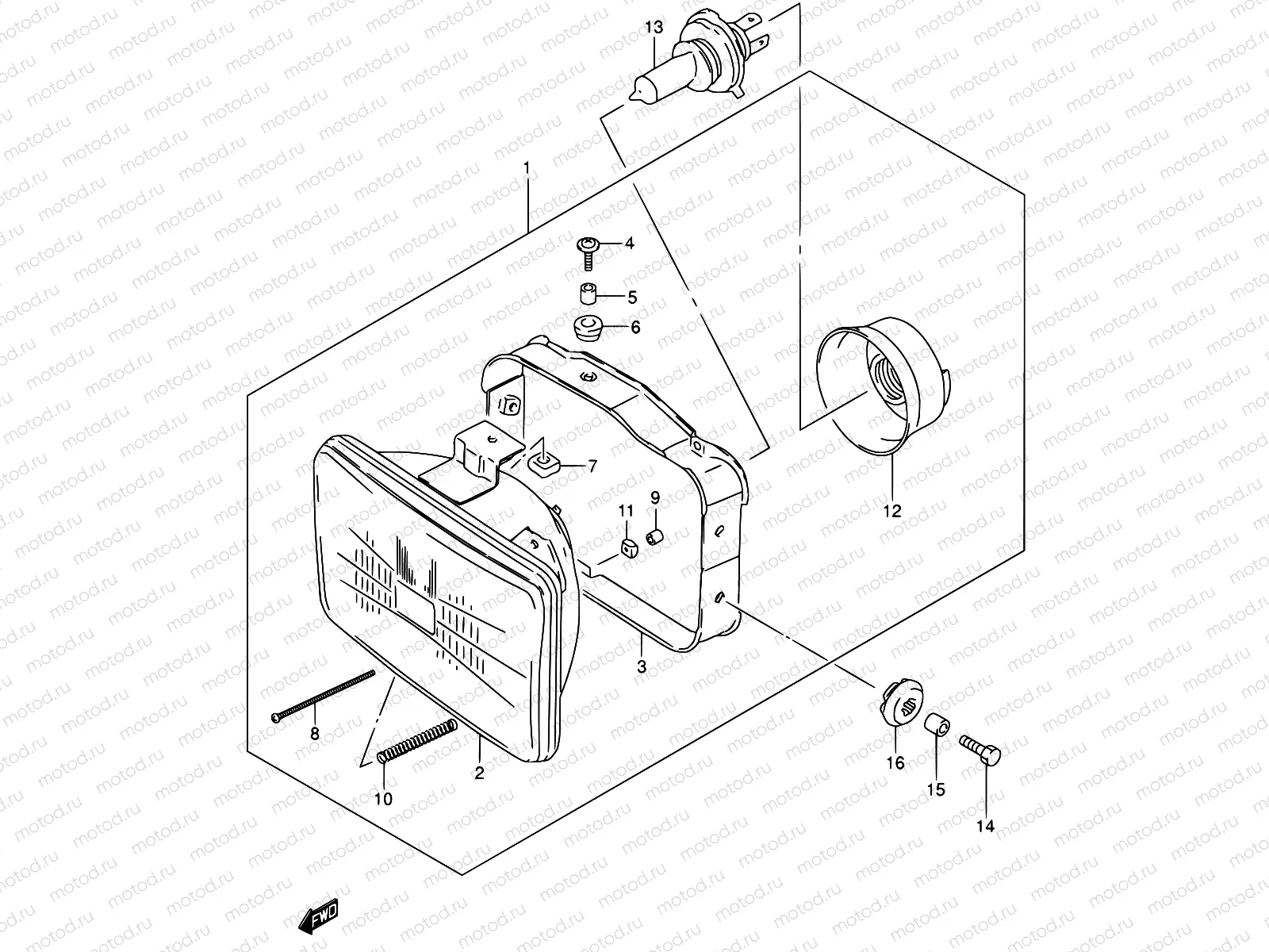 21 - HEADLAMP (MODEL K1 E24/MODEL K2 P09)