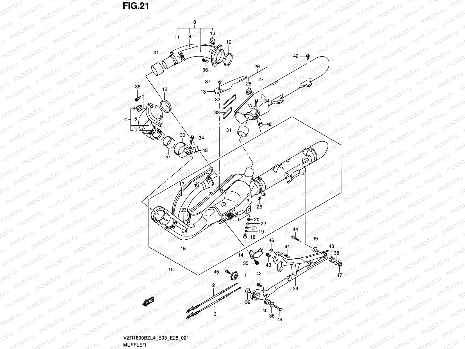 21 - MUFFLER (VZR1800BZL4 E33)