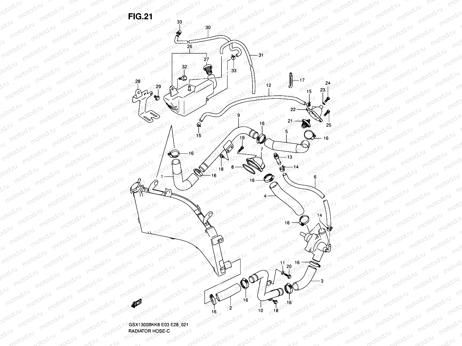 21 - RADIATOR HOSE