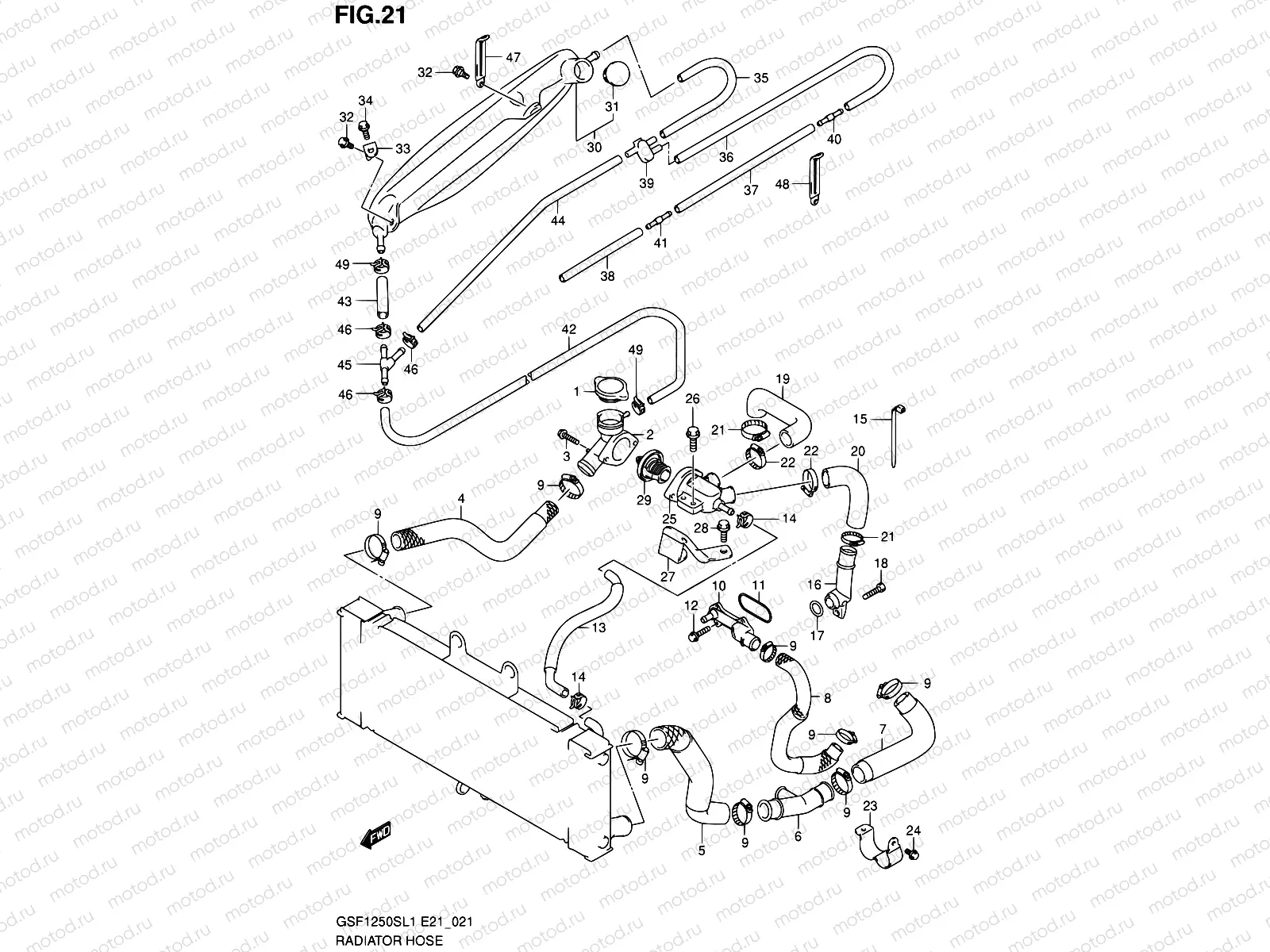 21 - RADIATOR HOSE