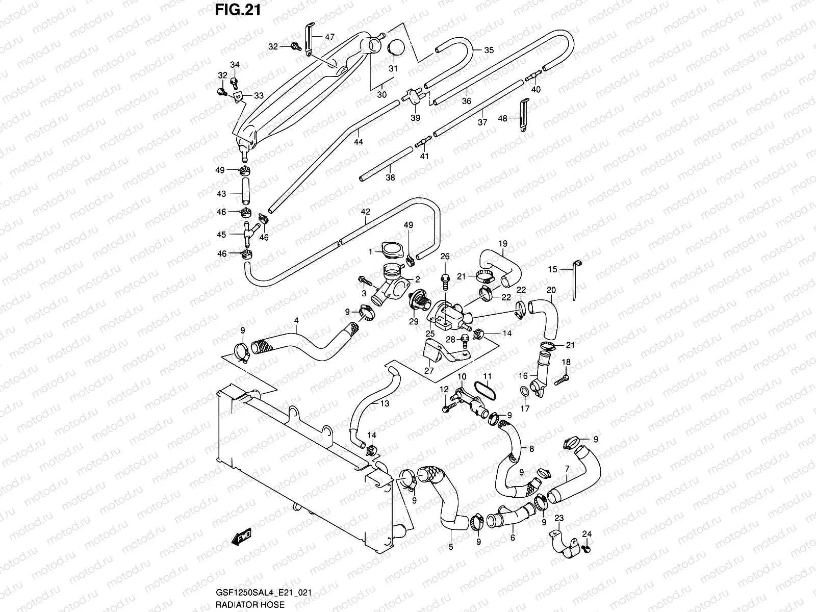 21 - RADIATOR HOSE