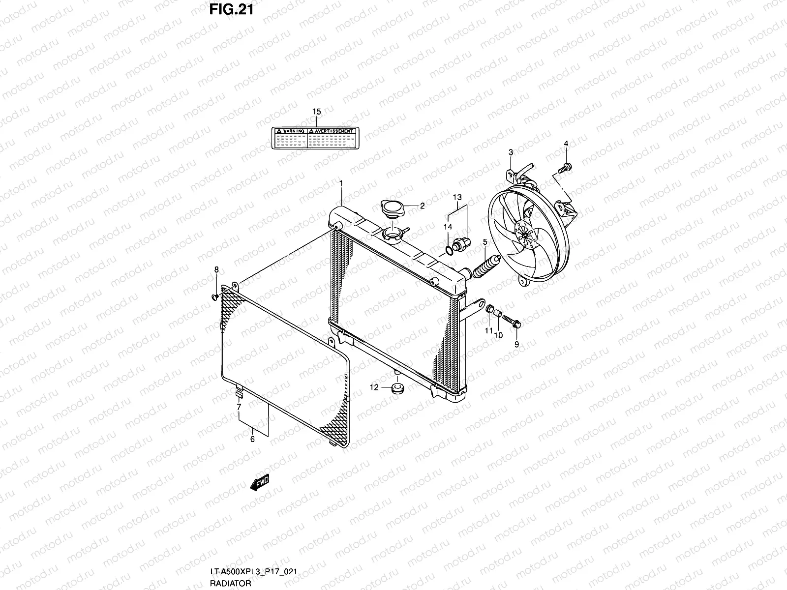 21 - RADIATOR (LT-A500XPZL3 P17)