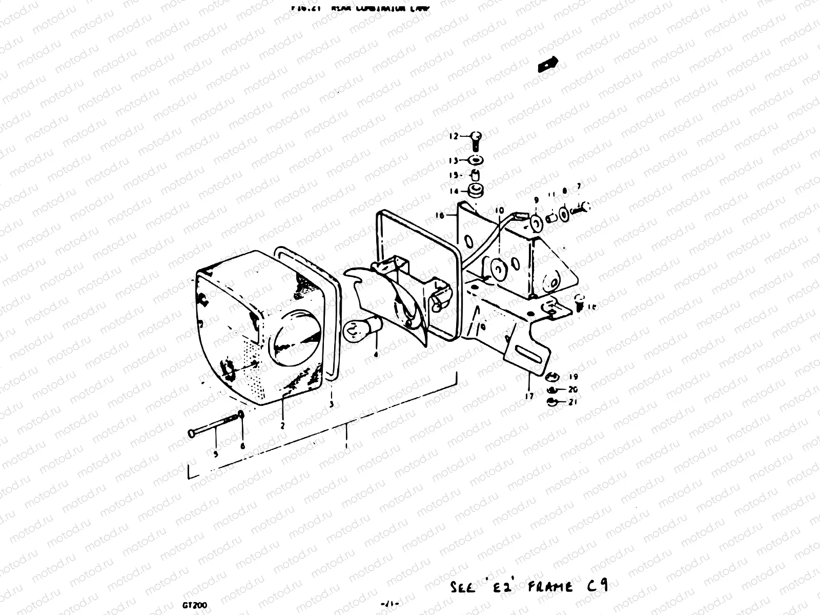 21 - REAR COMBINATION LAMP
