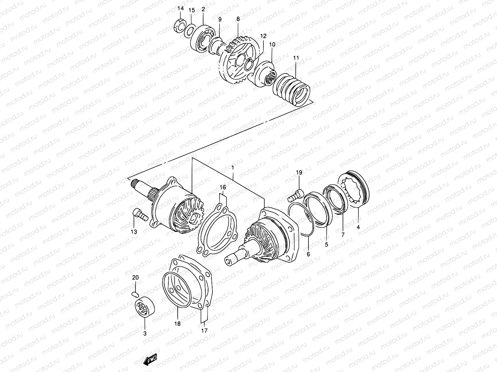 21 - SECONDARY DRIVE GEAR