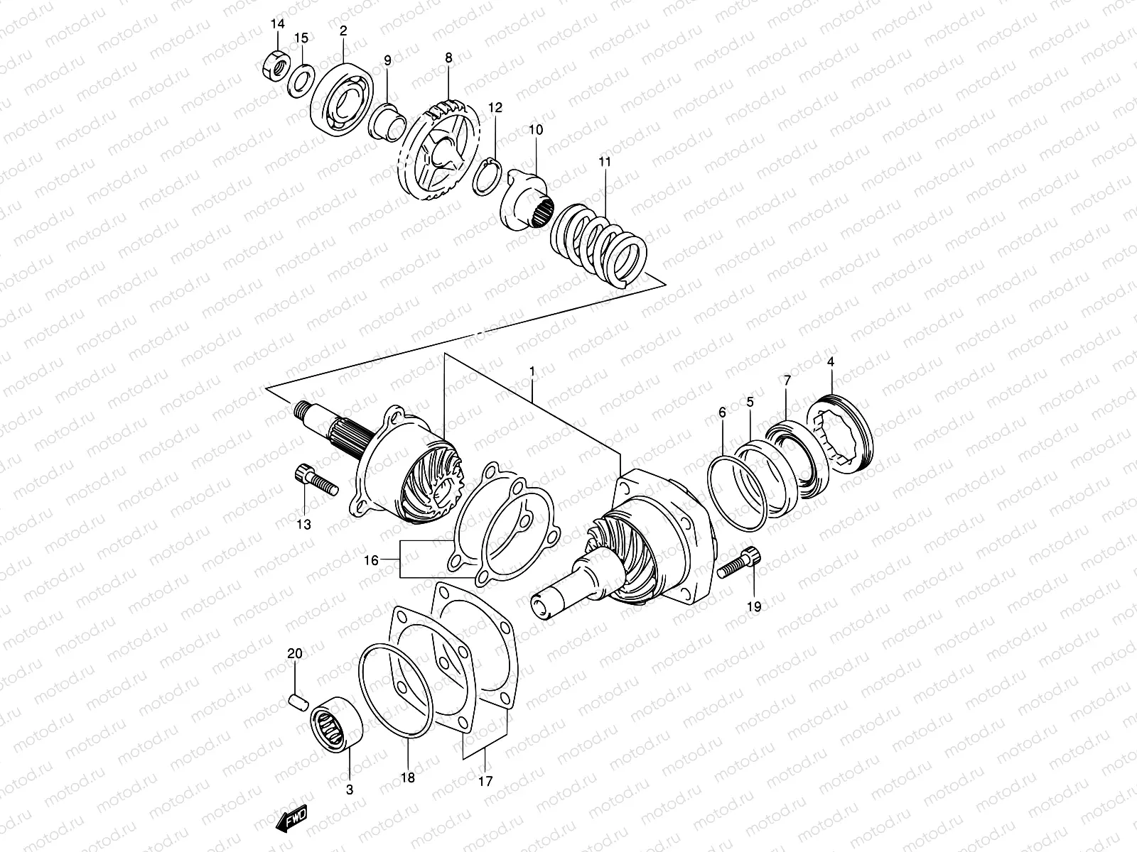 21 - SECONDARY DRIVE GEAR