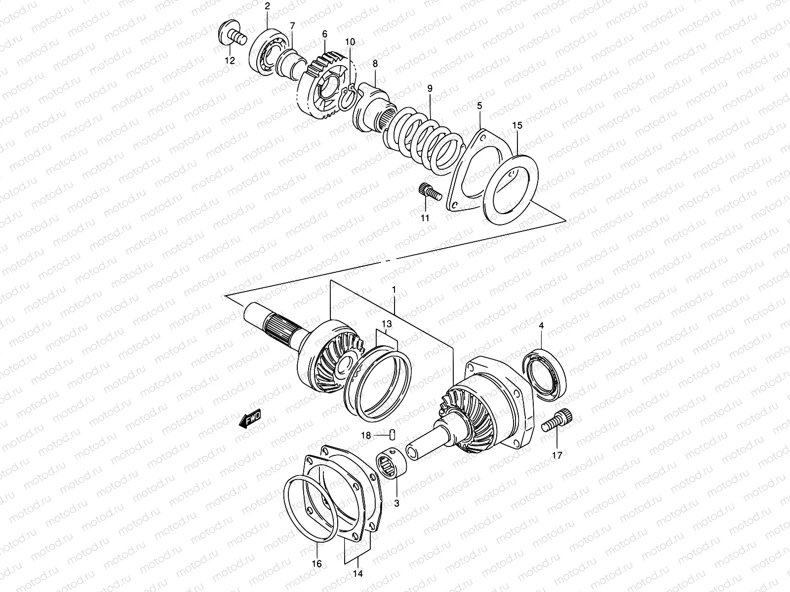 21 - SECONDARY DRIVE GEAR