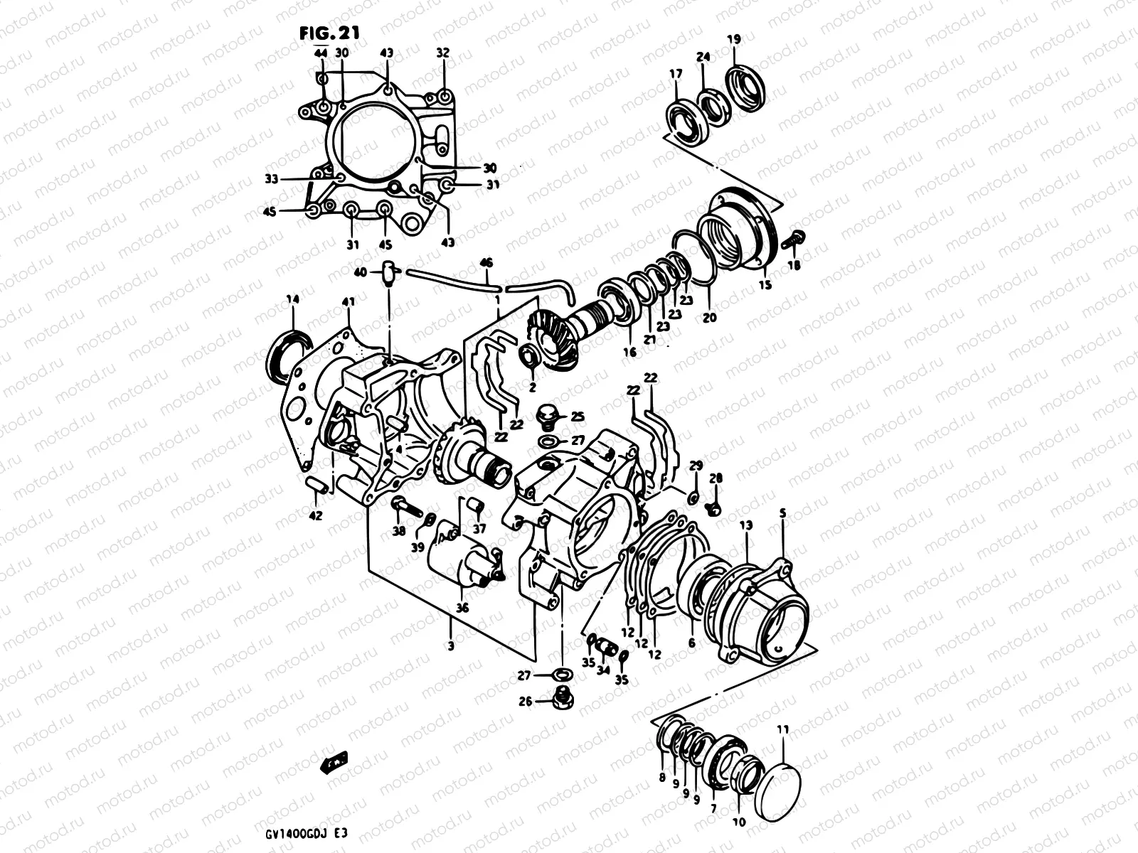21 - SECONDARY DRIVE GEAR