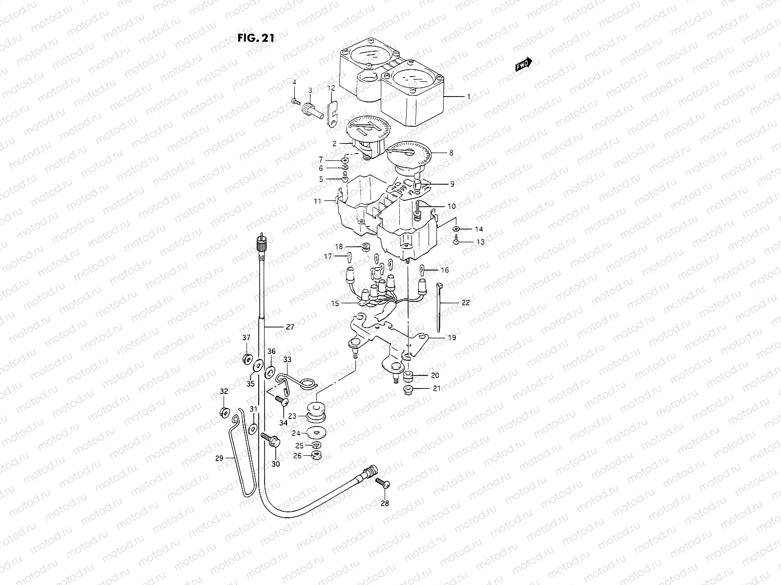 21 - SPEEDOMETER (DR350SL/SM/SN/SP/SR)