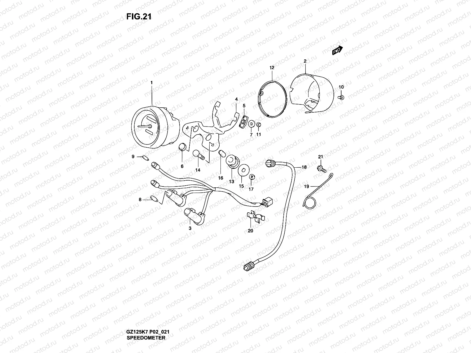 21 - SPEEDOMETER (MODEL K3/K4/K5/K6)