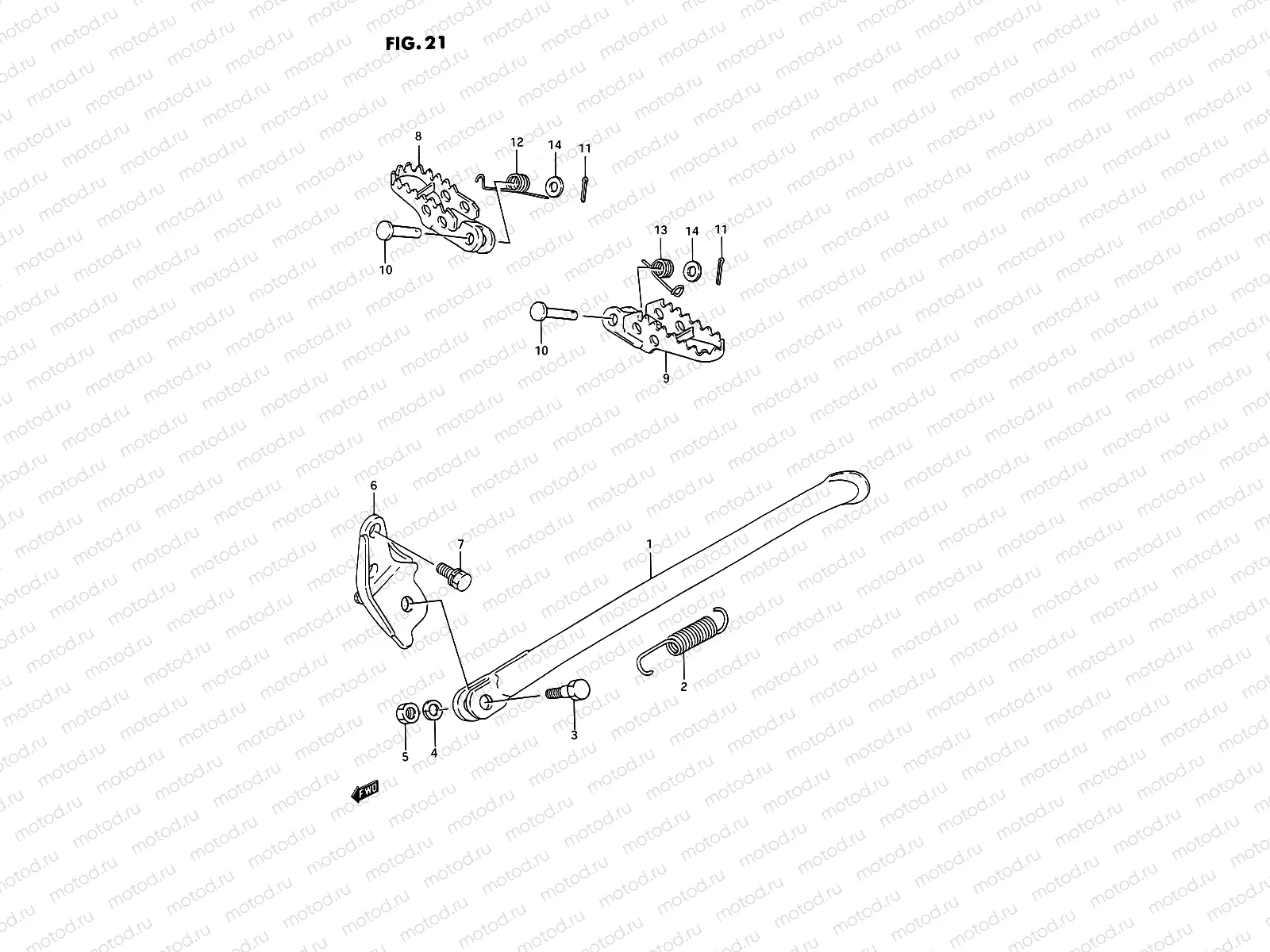 21 - STAND - FOOTREST (MODEL K/L/M/N)