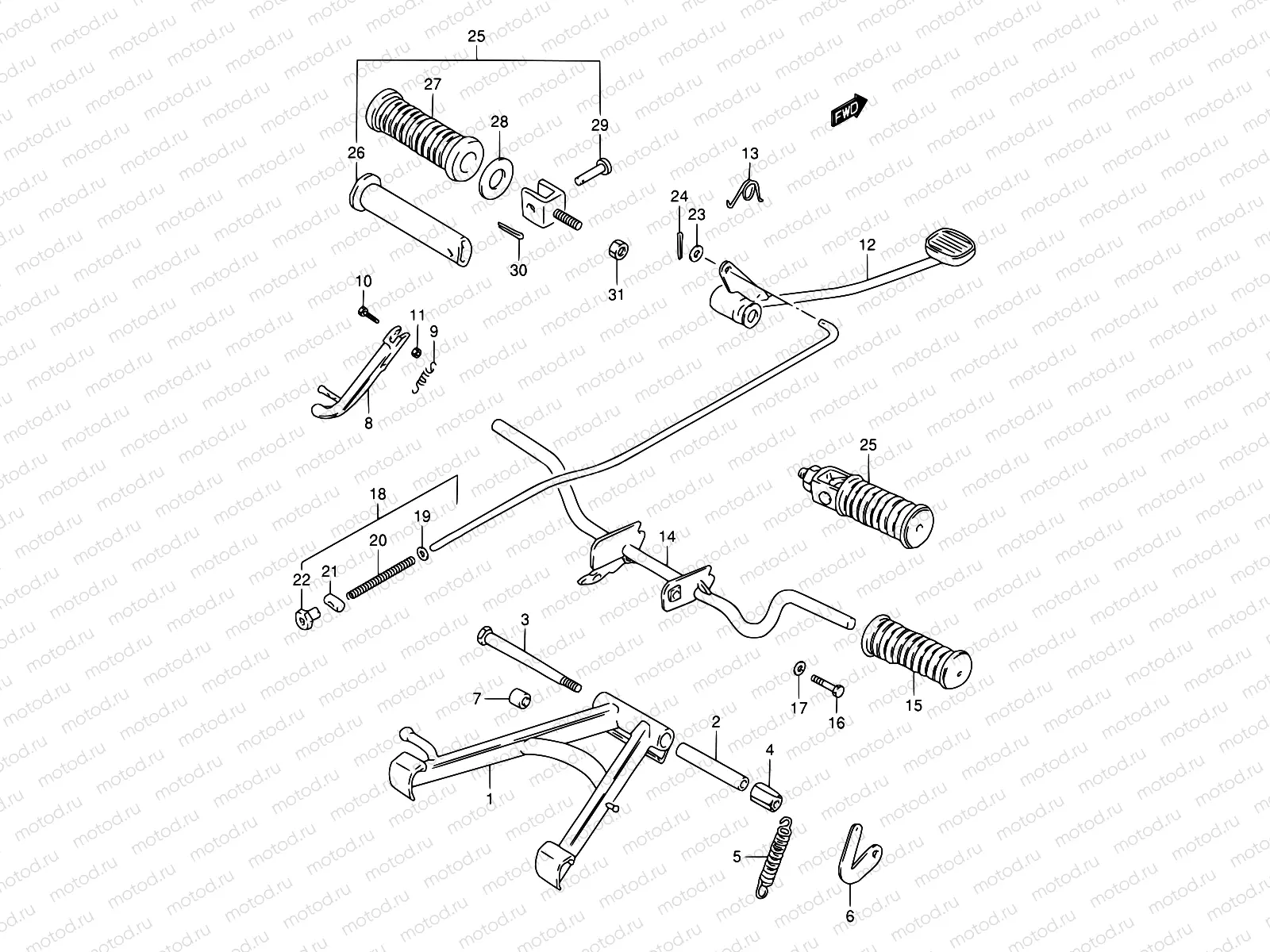 21 - STAND - REAR BRAKE