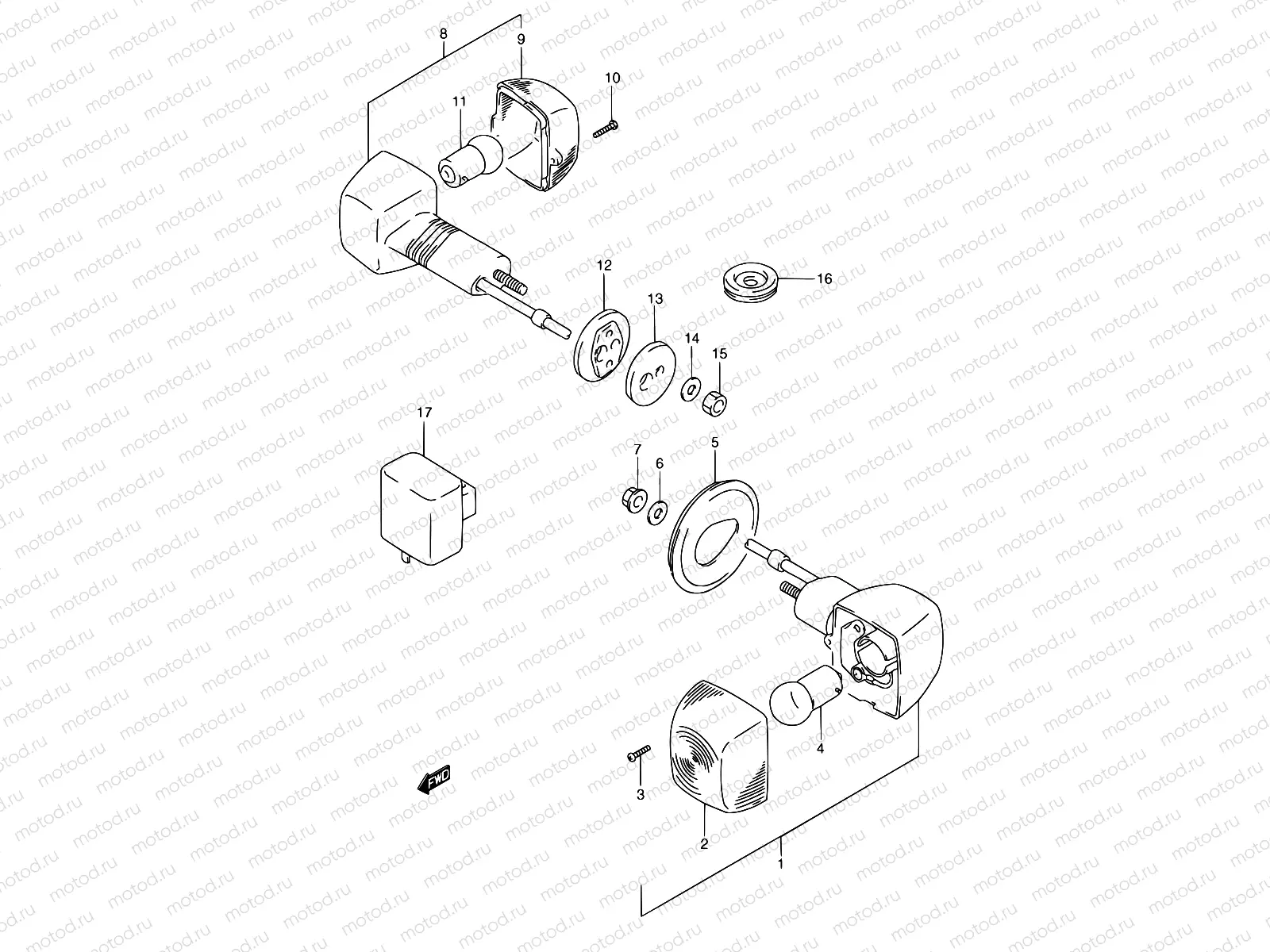 21 - TURN SIGNAL LAMP (E01)