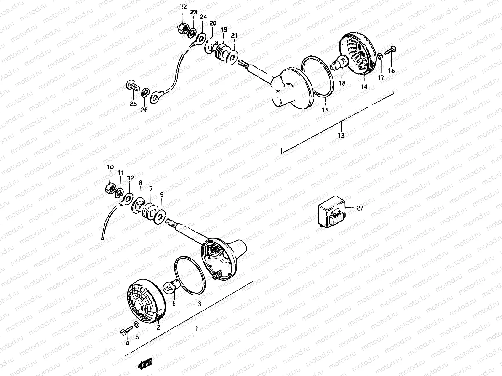 21 - TURN SIGNAL LAMP (E16)