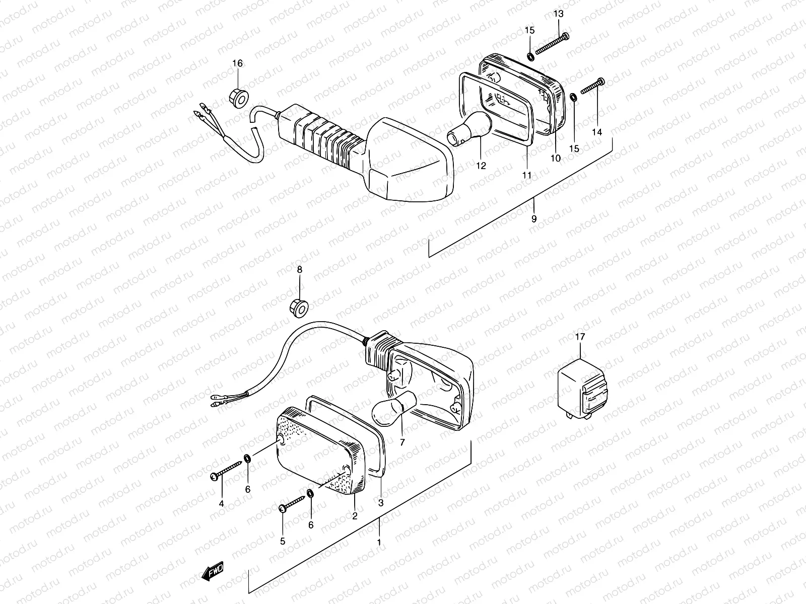 21 - TURN SIGNAL LAMP (E22)