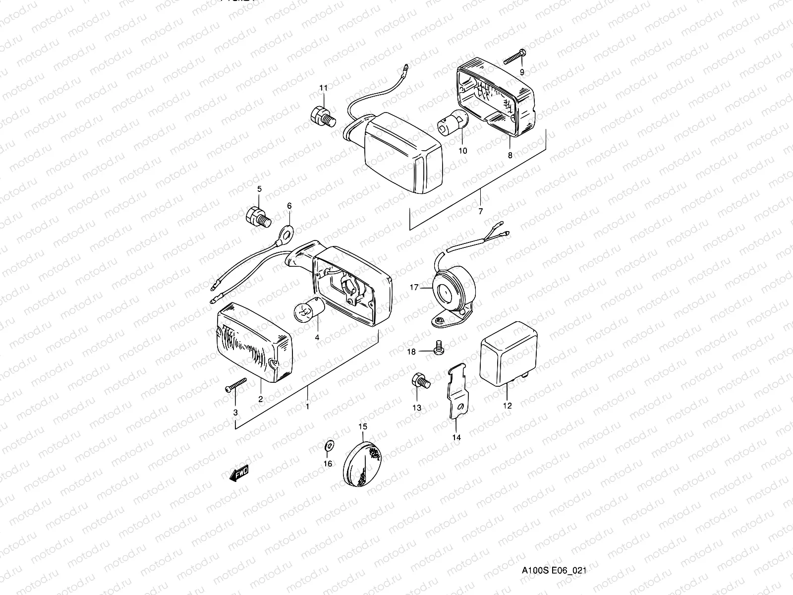 21 - TURN SIGNAL LAMP (P23,P32)