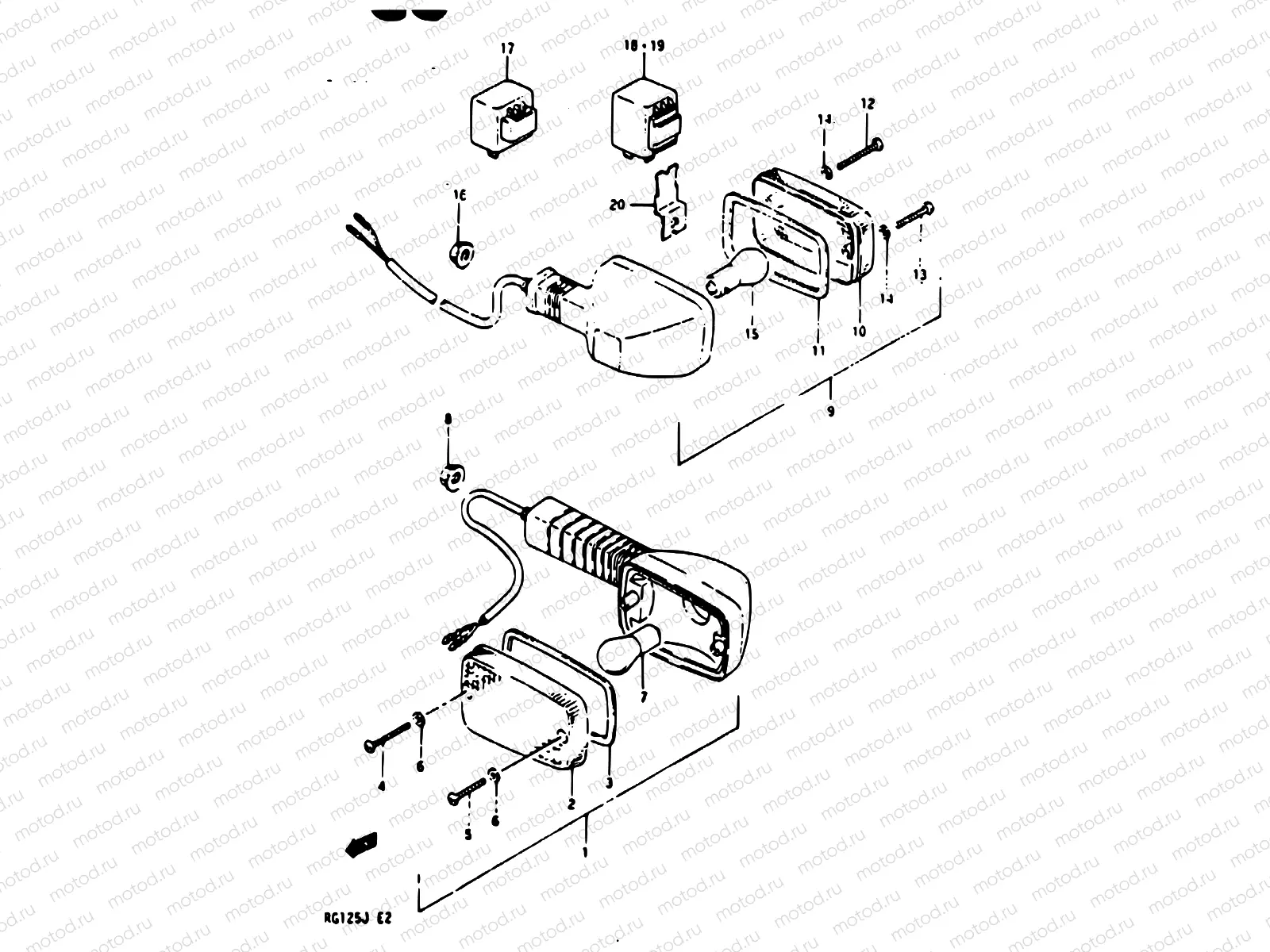 21 - TURN SIGNAL LAMP (SEE NOTE)