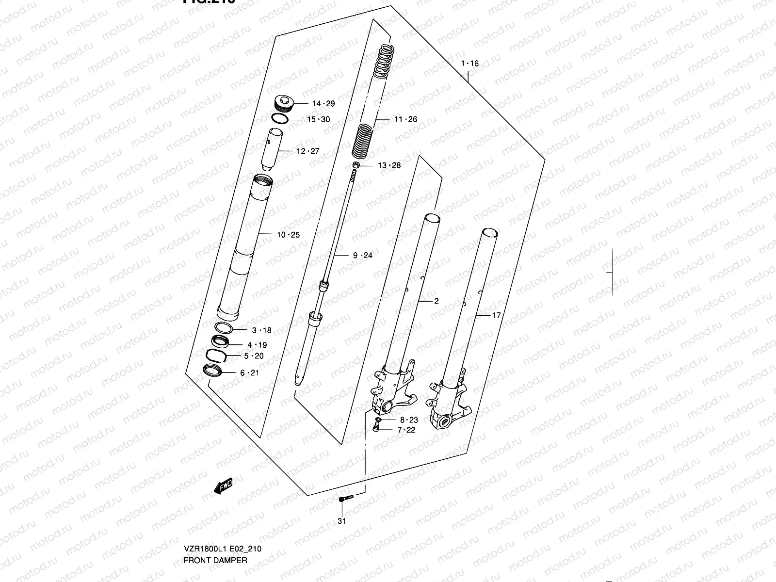 210 - FRONT DAMPER