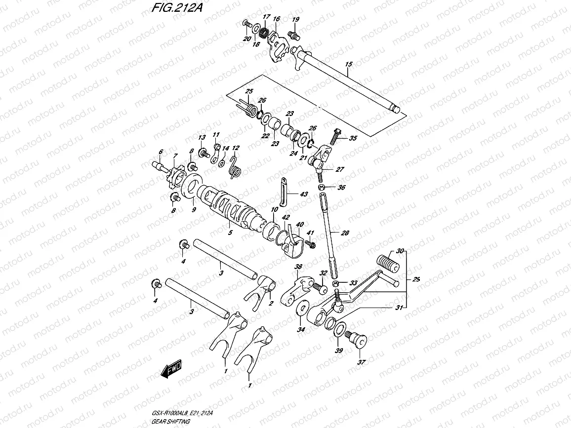 212A - GEAR SHIFTING (GSX-R1000AL8 E21)