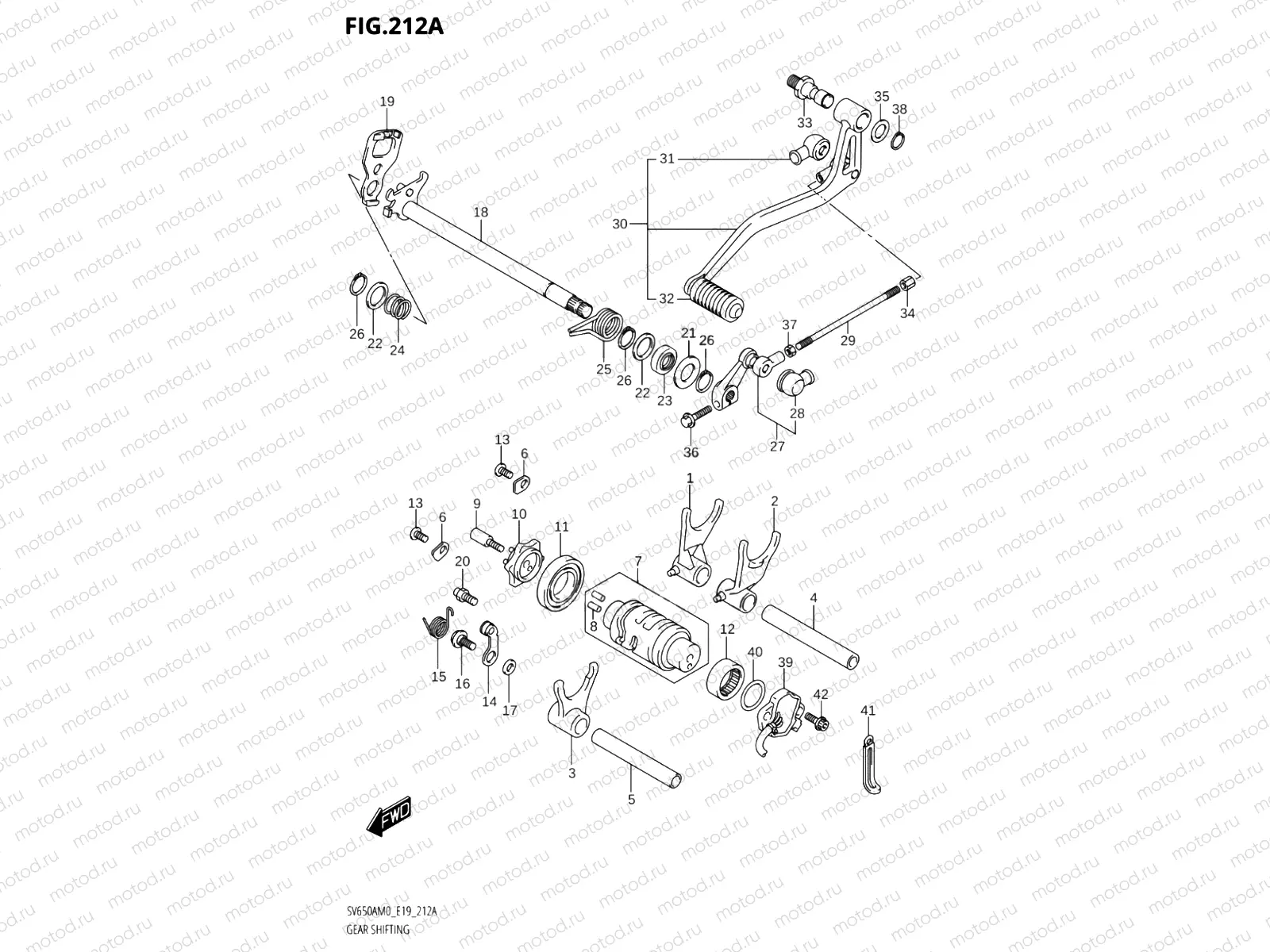 212A - GEAR SHIFTING (SV650A,SV650AU)