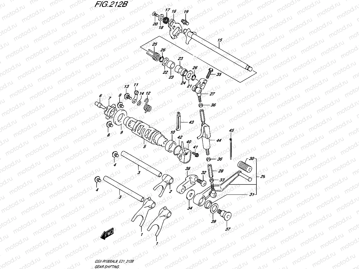 212B - GEAR SHIFTING (GSX-R1000RZAL8 E21)