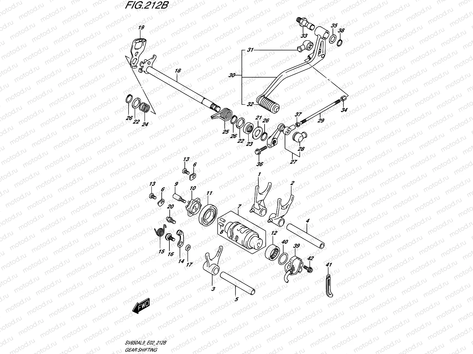 212B - GEAR SHIFTING (SV650AL9 E19)